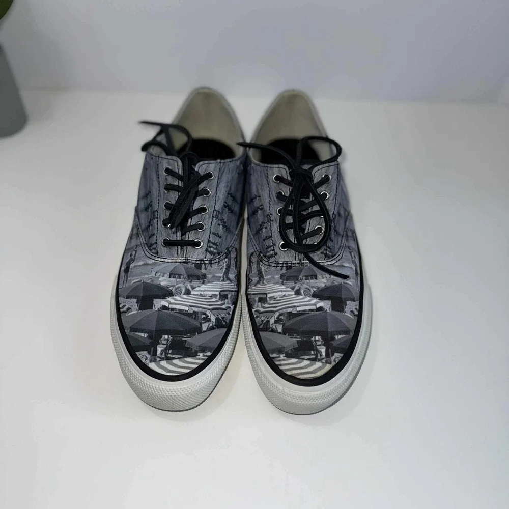 Sperry Top-Sider Gray‎ Malin Beach Print Sneakers Men's Size 8M Casual Shoes